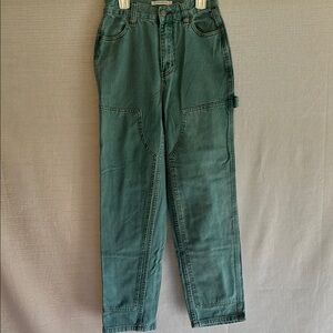 PacSun Teal Hi Rise Boyfriend Carpenter Jeans Junior Womens size 1/24